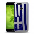 Полупрозрачный дизайнерский пластиковый чехол для Huawei Nova 2 Plus флаг греции