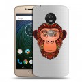 Полупрозрачный дизайнерский силиконовый чехол для Motorola Moto G5s Прозрачные обезьяны