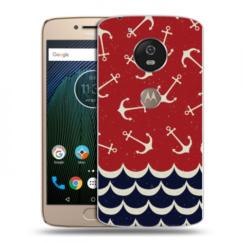 Дизайнерский силиконовый чехол для Motorola Moto G5s Морские шаблоны
