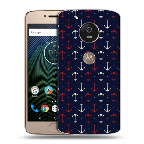 Дизайнерский силиконовый чехол для Motorola Moto G5s Морские шаблоны