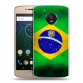 Дизайнерский силиконовый чехол для Motorola Moto G5s Флаг Бразилии