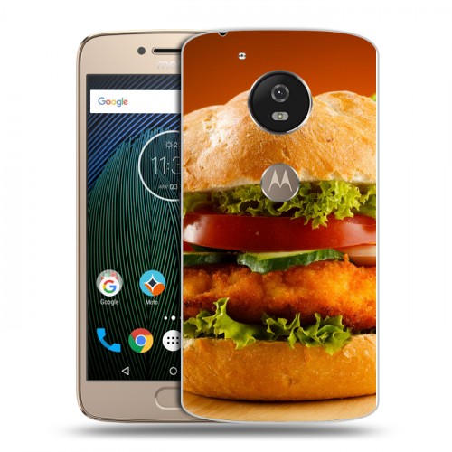 Дизайнерский силиконовый чехол для Motorola Moto G5s Бургеры
