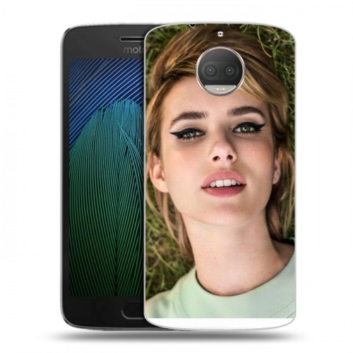Дизайнерский пластиковый чехол для Motorola Moto G5s Plus Эмма Робертс