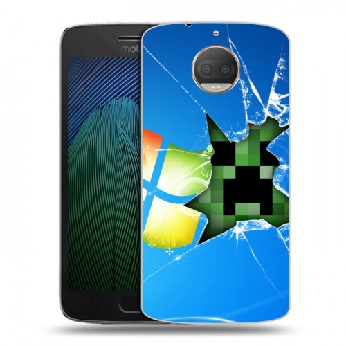 Дизайнерский пластиковый чехол для Motorola Moto G5s Plus Minecraft
