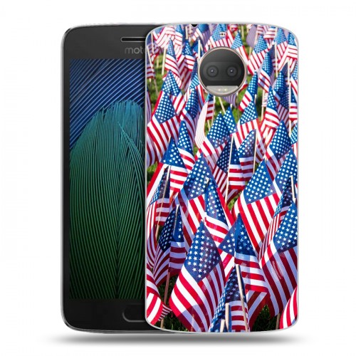Дизайнерский пластиковый чехол для Motorola Moto G5s Plus Флаг США