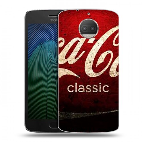 Дизайнерский пластиковый чехол для Motorola Moto G5s Plus Coca-cola