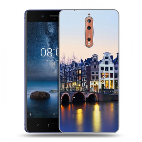 Дизайнерский пластиковый чехол для Nokia 8 амстердам