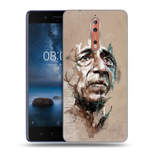 Дизайнерский пластиковый чехол для Nokia 8 Портреты мазками