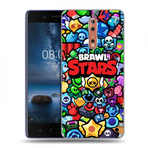 Дизайнерский пластиковый чехол для Nokia 8 Brawl Stars