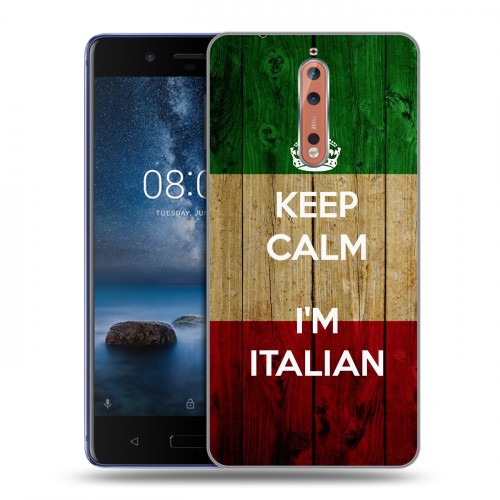 Дизайнерский пластиковый чехол для Nokia 8 Флаг Италии