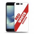 Дизайнерский силиконовый чехол для ASUS ZenFone 4 Pro Red White Fans