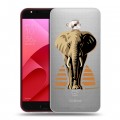 Полупрозрачный дизайнерский пластиковый чехол для ASUS ZenFone 4 Selfie Pro Прозрачные слоны