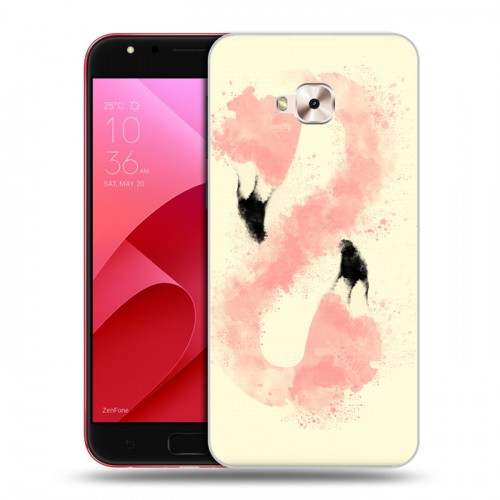 Дизайнерский пластиковый чехол для ASUS ZenFone 4 Selfie Pro Розовые фламинго