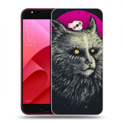 Дизайнерский пластиковый чехол для ASUS ZenFone 4 Selfie Pro Мистические кошки