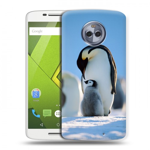 Дизайнерский пластиковый чехол для Motorola Moto X4 Пингвины