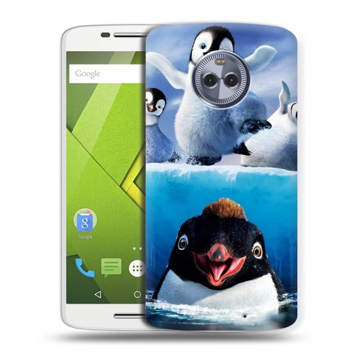 Дизайнерский пластиковый чехол для Motorola Moto X4 Пингвины