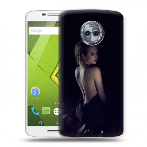 Дизайнерский пластиковый чехол для Motorola Moto X4 Эмма Робертс