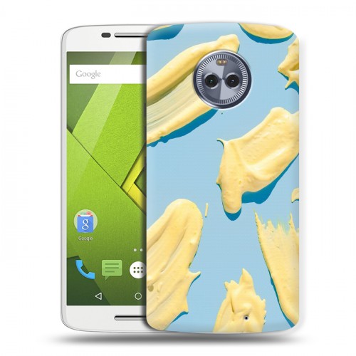 Дизайнерский пластиковый чехол для Motorola Moto X4 Мазки краски