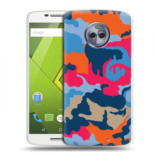 Дизайнерский пластиковый чехол для Motorola Moto X4 Кислотный камуфляж