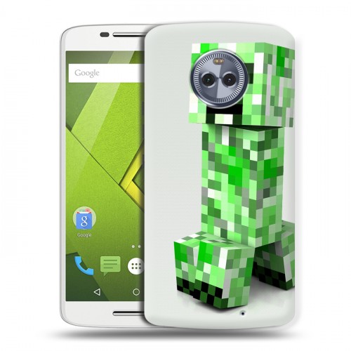 Дизайнерский пластиковый чехол для Motorola Moto X4 Minecraft