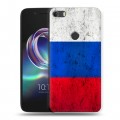 Дизайнерский силиконовый чехол для Alcatel Idol 5 Российский флаг