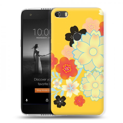 Дизайнерский силиконовый чехол для Alcatel Idol 5S Цветы кимоно