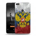 Дизайнерский силиконовый чехол для Alcatel Idol 5S Российский флаг и герб