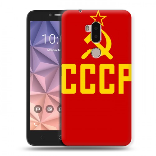 Дизайнерский силиконовый чехол для Alcatel A7 XL Флаг СССР