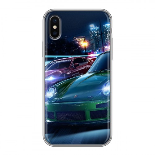 Дизайнерский силиконовый чехол для Iphone x10 Need For Speed