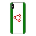 Дизайнерский силиконовый чехол для Iphone x10 флаг ингушетии