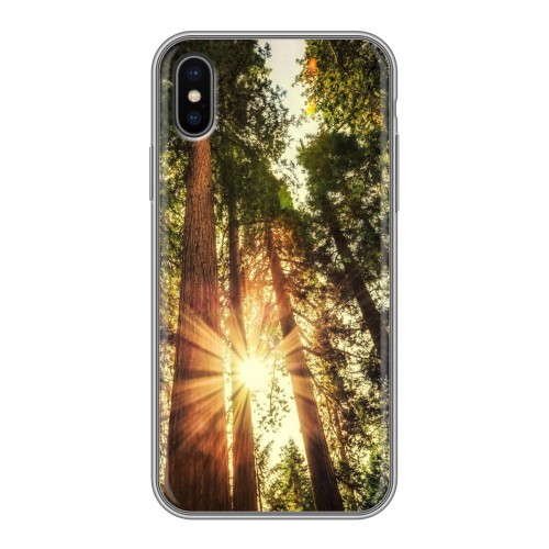 Дизайнерский силиконовый чехол для Iphone x10 лес