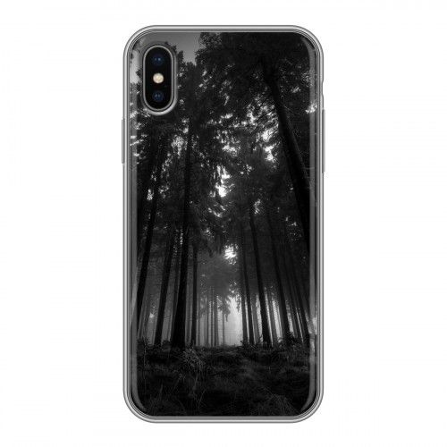Дизайнерский силиконовый чехол для Iphone x10 лес