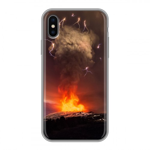 Дизайнерский силиконовый чехол для Iphone x10 вулкан