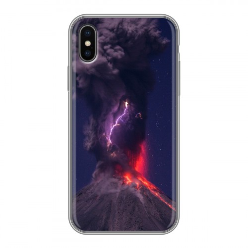 Дизайнерский силиконовый чехол для Iphone x10 вулкан