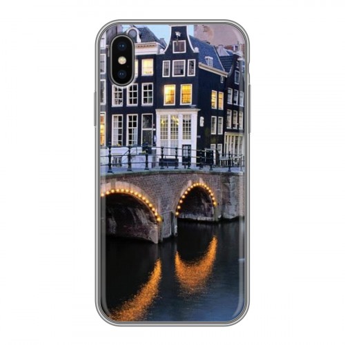 Дизайнерский силиконовый чехол для Iphone x10 амстердам