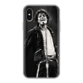 Дизайнерский силиконовый чехол для Iphone x10 Майкл Джексон