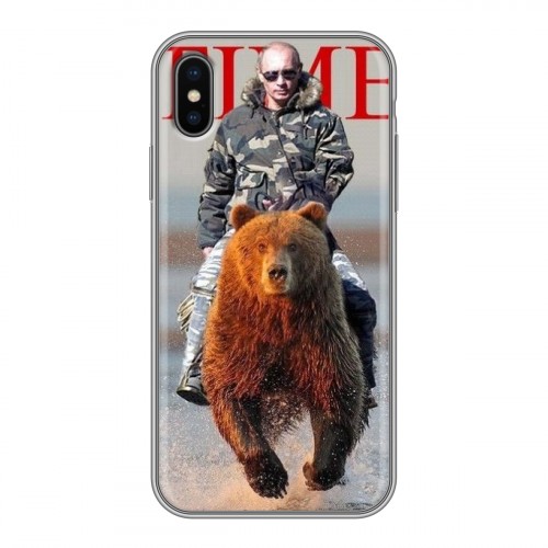 Дизайнерский силиконовый чехол для Iphone x10 В.В.Путин 