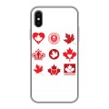 Дизайнерский силиконовый чехол для Iphone x10 Флаг Канады