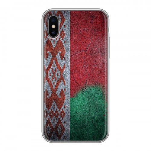 Дизайнерский силиконовый чехол для Iphone x10 Флаг Белоруссии