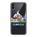 Дизайнерский силиконовый чехол для Iphone x10 Грузия