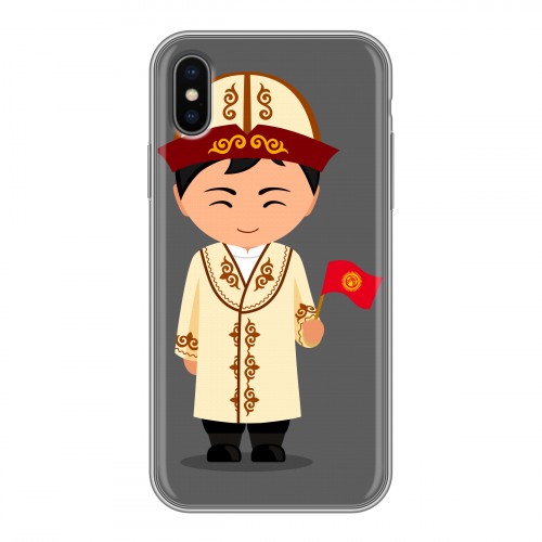Дизайнерский силиконовый чехол для Iphone x10 флаг Киргизии