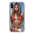 Дизайнерский силиконовый чехол для Iphone x10 Shakira