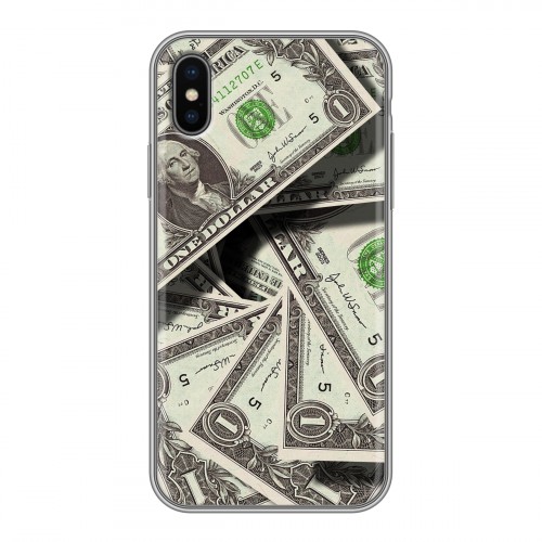 Дизайнерский силиконовый чехол для Iphone x10 Текстуры денег