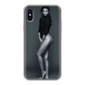 Дизайнерский силиконовый чехол для Iphone x10 Ирина Шейк