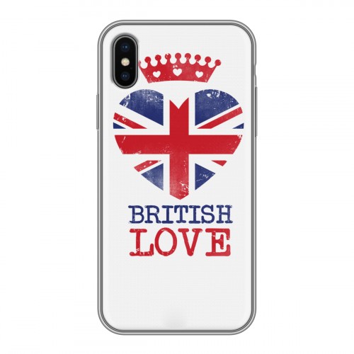 Дизайнерский силиконовый чехол для Iphone x10 British love