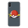 Дизайнерский силиконовый чехол для Iphone x10 Покемоны