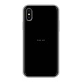Дизайнерский силиконовый чехол для Iphone x10 Черно и кратко