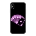 Дизайнерский силиконовый чехол для Iphone x10 Неоновые образы