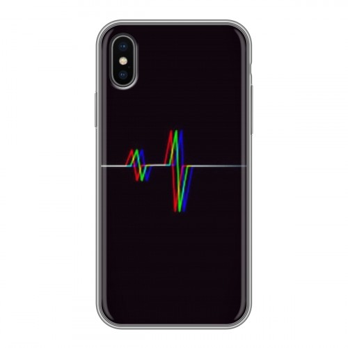 Дизайнерский силиконовый чехол для Iphone x10 Неоновые образы