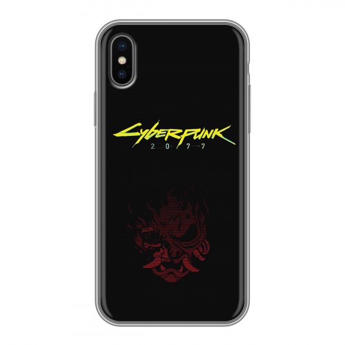 Дизайнерский силиконовый чехол для Iphone x10 Cyberpunk 2077